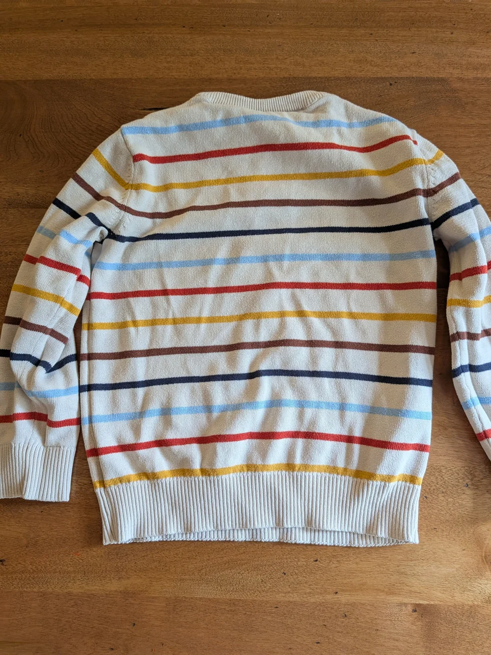Children's Place Toddler Boys Multi- Colored Striped Cream Sweater, Size 4T